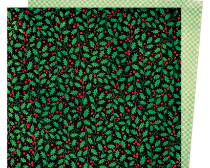 PAPEL P/SCRAPBOOK HOLLY JOLLY