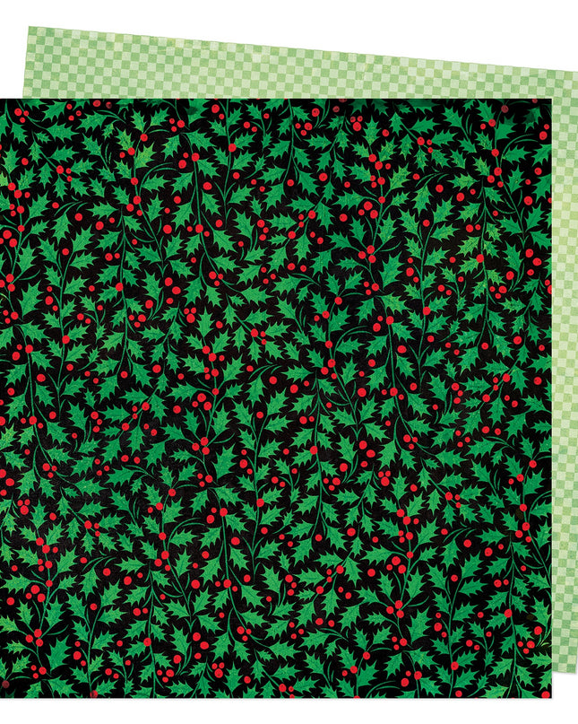 PAPEL P/SCRAPBOOK HOLLY JOLLY