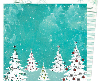 PAPEL P/SCRAPBOOK WINTER MAGIC DOBLE 12X12