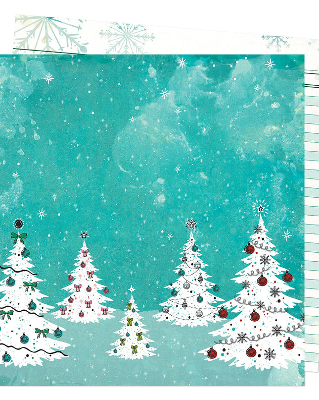 PAPEL P/SCRAPBOOK WINTER MAGIC DOBLE 12X12