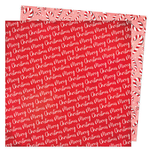 PAPEL P/SCRAPBOOK MERRY CHRISTMAS DOBLE 12X12