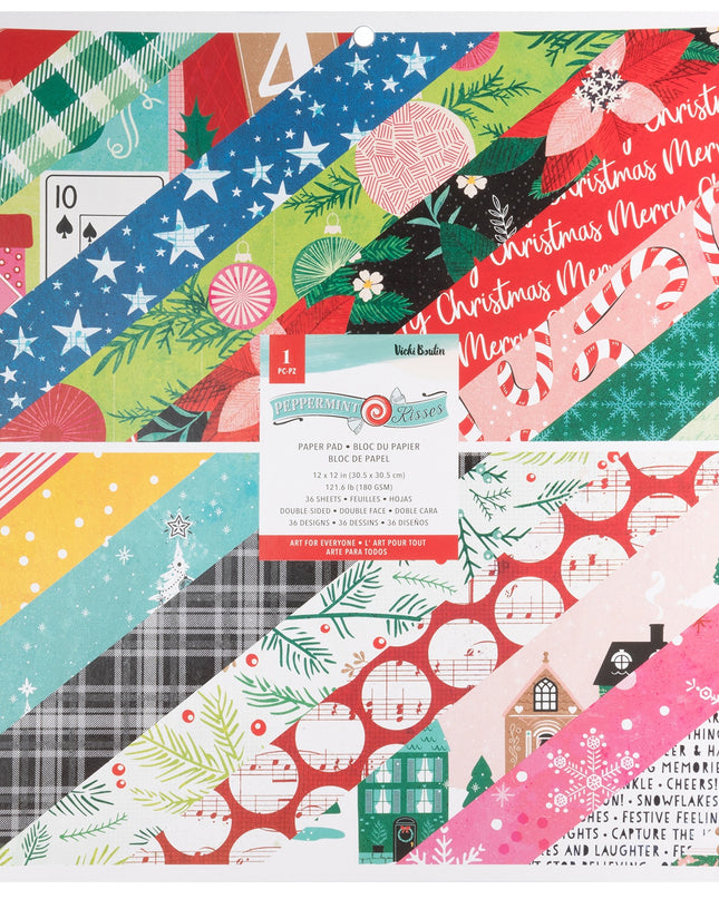 PAPER PAD PEPPERMINT KISSES 12X12