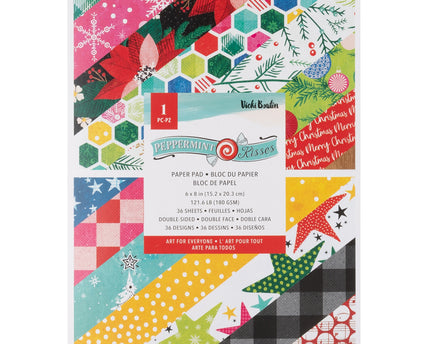 PAPER PAD PEPPERMINT KISSES 6"X6"