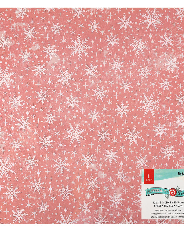 PAPEL P/SCRAPBOOK PEPPERMINT KISSES 12X12