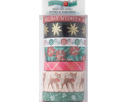 WASHI TAPE GOLD FOIL NAVIDAD 8PC