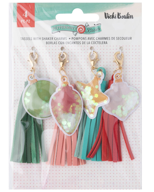 CHARMS PEPPERMINT KISSES ORNAMENT 4PC