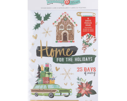 STICKER PEPPERMINT KISSES GOLD FOIL  296PC