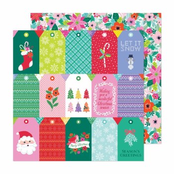 PAPEL P/SCRAPBOOK SUGARPLUM WISHES DOBLE 12X12