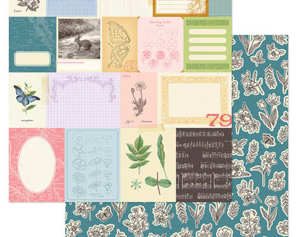 PAPEL PARA SCRAPBOOK MI COLECION FLORES  12 X 12