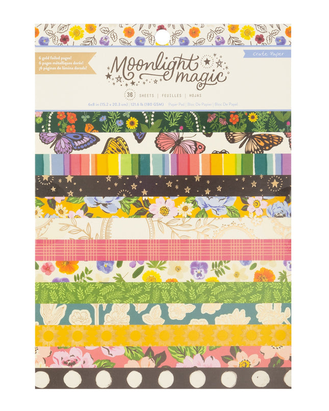 PAPER PAD MOONLIGHT MAGIC GOLD FOIL 6"X"8