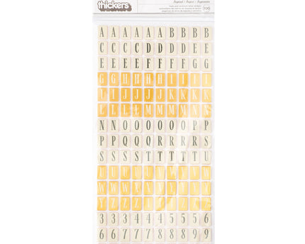 STICKERS ABC COLOR AMARILLO Y NEGRO