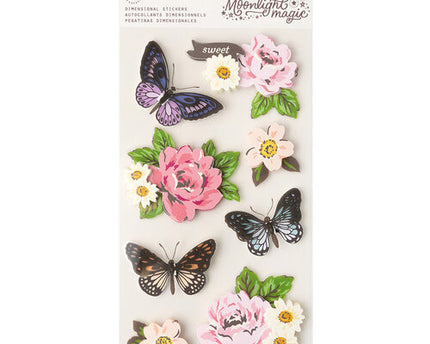 STICKERS MARIPOSAS Y FLORES DIMENCIONALES