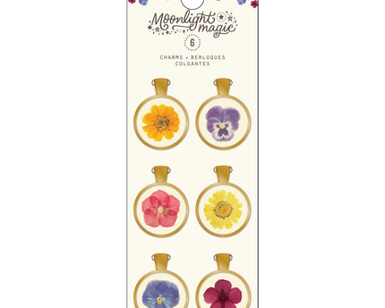 EMBELLISHMENT MOONLIGHT MAGIC GOLD CHARMS 6PC