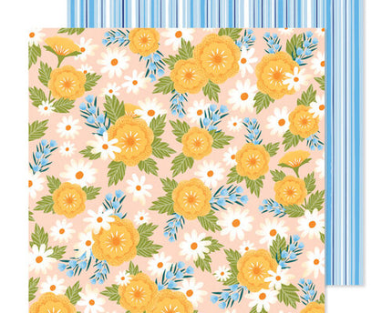 PAPEL PARA FLORES RAYAS AZULES