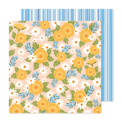 PAPEL PARA FLORES RAYAS AZULES