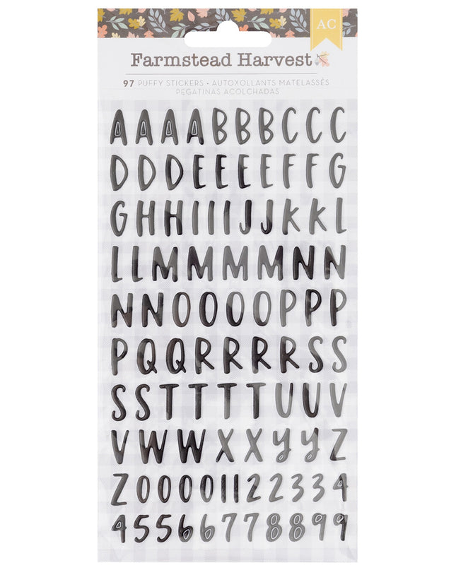 STICKERS ABC NEGRAS 97
