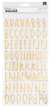 STICKERS ABC DORADO 148PC