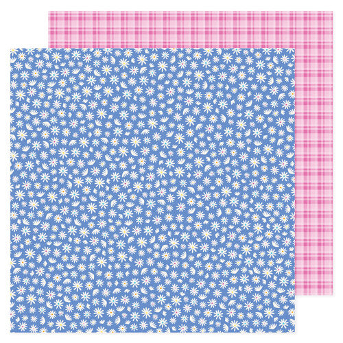 PAPEL PARA SCRAPBOOK TODO EL PASTEL FLORES AZULE
