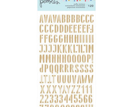 STICKERS ABC DORADAS TODO EL PASTEL