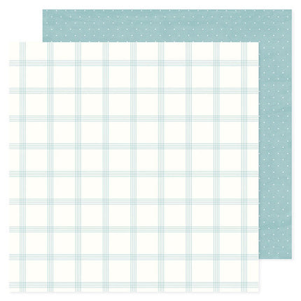 PAPEL P/SCRAPBOOK BOY BLUE PLAID