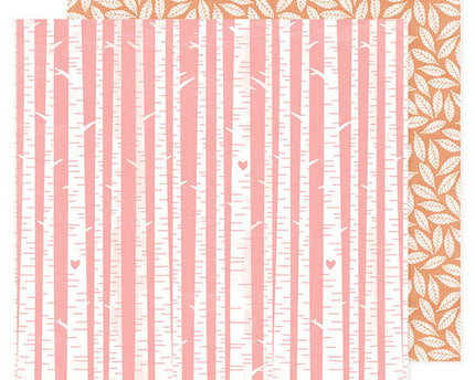 PAPEL P/SCRAPBOOK GIRL ARBOLES ROSADOS