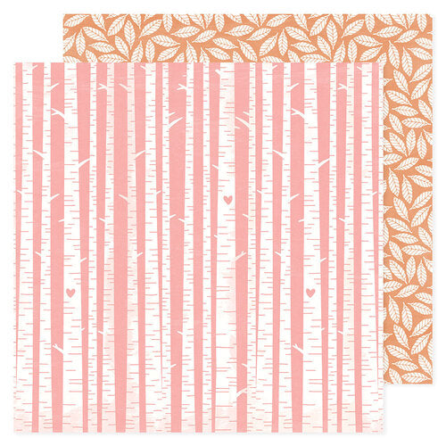 PAPEL P/SCRAPBOOK GIRL ARBOLES ROSADOS