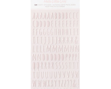 STICKERS GIRL ABC PUFFY ROSADAS 129
