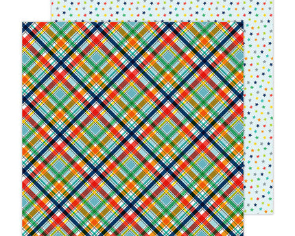 PAPEL P/SCRAPBOOK BOY ESTRELLAS/CUADROS