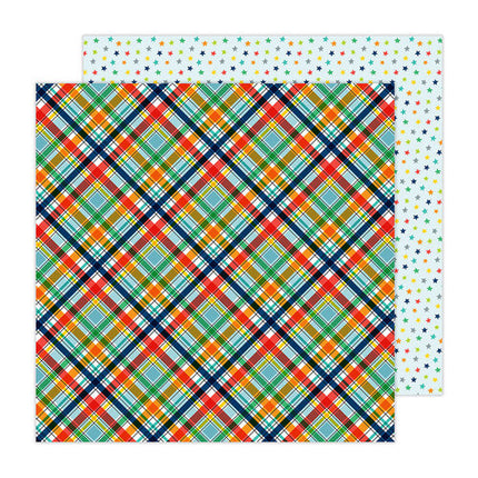 PAPEL P/SCRAPBOOK BOY ESTRELLAS/CUADROS