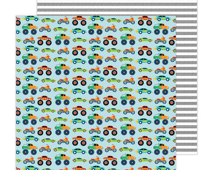 PAPEL P/SCRAPBOOK MOSTER TRUCK
