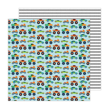 PAPEL P/SCRAPBOOK MOSTER TRUCK