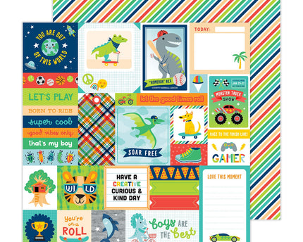 PAPEL P/SCRAPBOOK BOY ICONOS