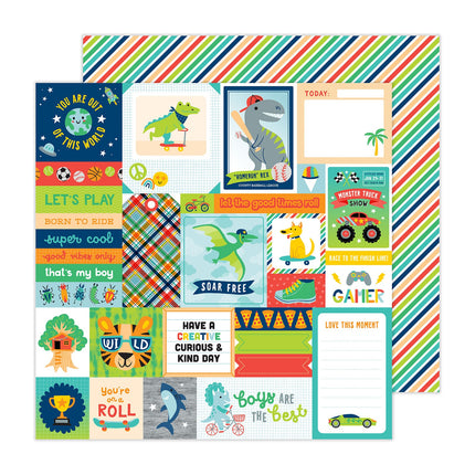 PAPEL P/SCRAPBOOK BOY ICONOS