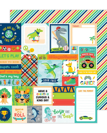 PAPEL P/SCRAPBOOK BOY ICONOS