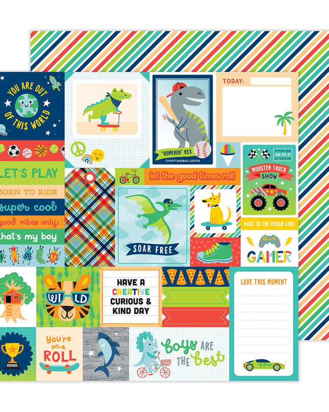 PAPEL P/SCRAPBOOK BOY ICONOS