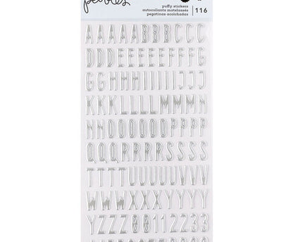 STICKER PUFFY ALPHA SILVER FOIL