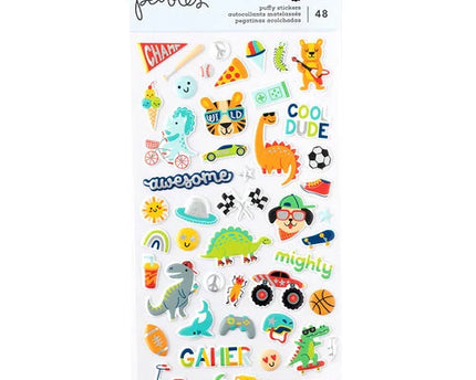 STCIKER PUFFY ICONS SILVER FOIL