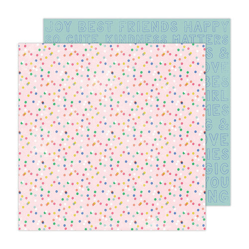 PAPEL P/SCRAPBOOK GIRL PUNTOS ROSADOS
