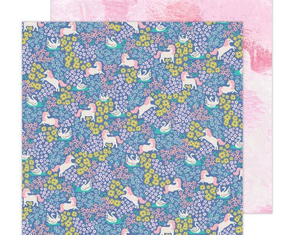 PAPEL P/SCRAPBOOK UNICORN FIELD