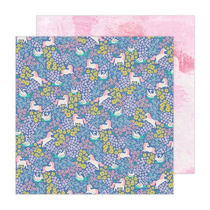 PAPEL P/SCRAPBOOK UNICORN FIELD