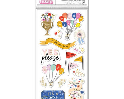 STICKERS GOLD FOIL 34PC
