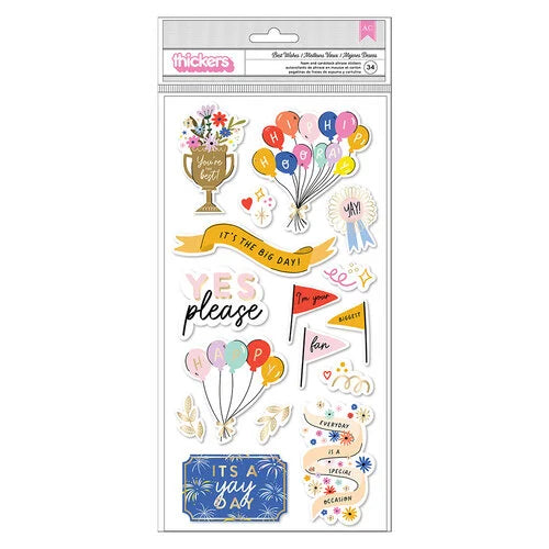 STICKERS GOLD FOIL 34PC