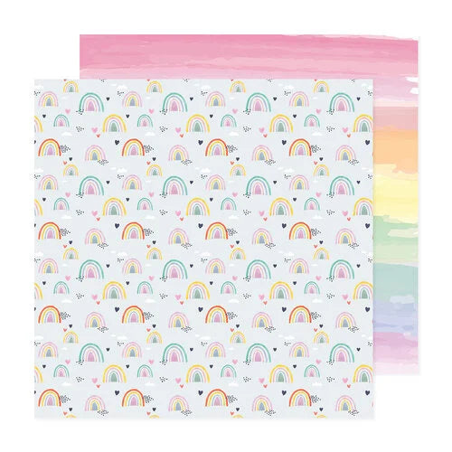 PAPEL P/SCRAPBOOK RAINBOW AVE 12"X12"
