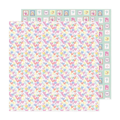 PAPEL P/SCRAPBOOK HAPPY HEART 12"X12"