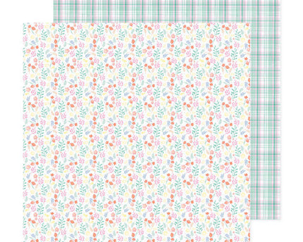 PAPEL P/SCRAPBOOK FLOWER POWER 12"X12"