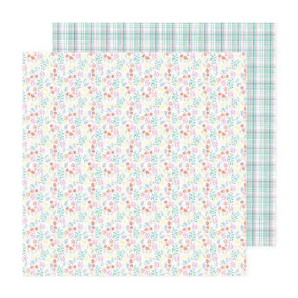 PAPEL P/SCRAPBOOK FLOWER POWER 12"X12"