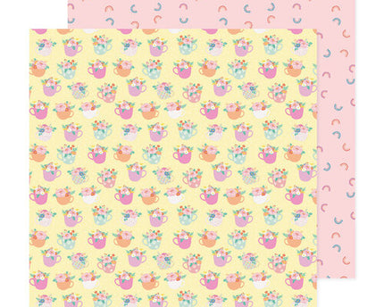 PAPEL P/SCRAPBOOK BOUQUET 12"X12"