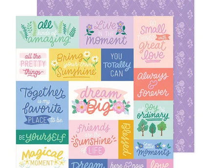 PAPEL P/ SCRAPBOOK 12X12 DOBLE SIDED DREAM BIG