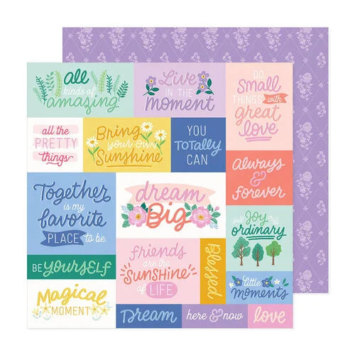 PAPEL P/ SCRAPBOOK 12X12 DOBLE SIDED DREAM BIG