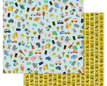 PAPEL P/SCRAPBOOK ROAD TRIP